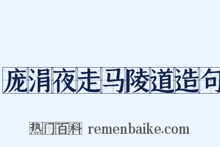 庞涓夜走马陵道造句是什么意思的图片